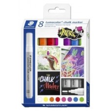 ESTUCHE 8 PIEZAS SURITDAS ROTULADOR CHALK MARKER LUMOCOLOR 344 TIZA LÍQUIDA STAEDTLER 344 C8 (Espera 4 dias) en Huesoi